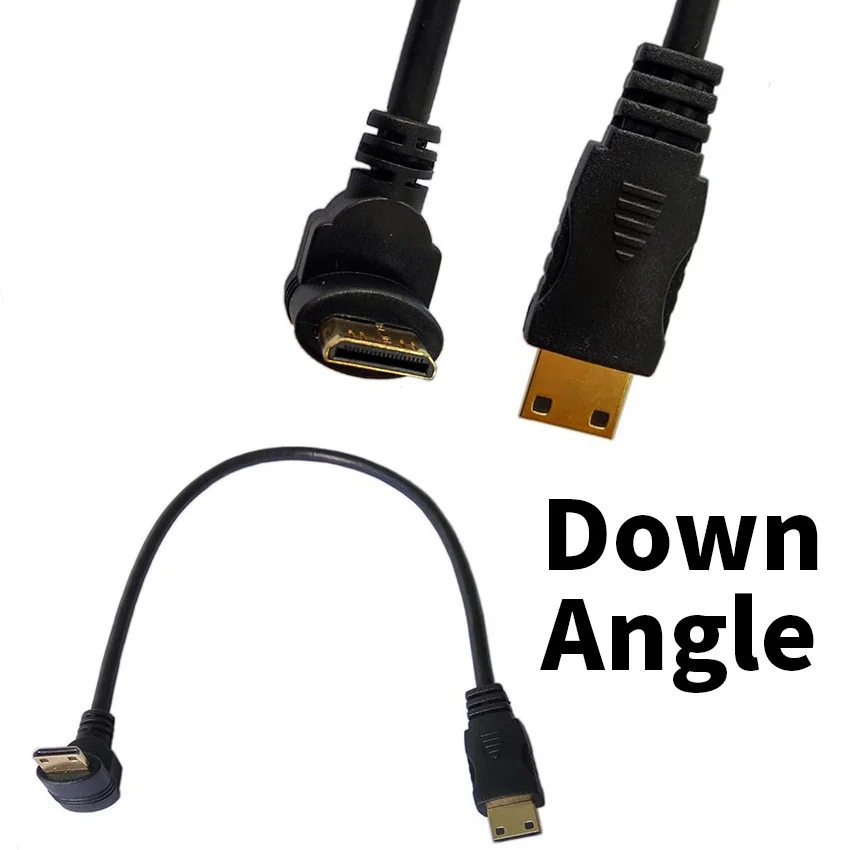 10 шт./лот мини HDMI удлинитель штекер до 90 градусов вверх/вниз угол 0 3 м|Кабели HDMI| |