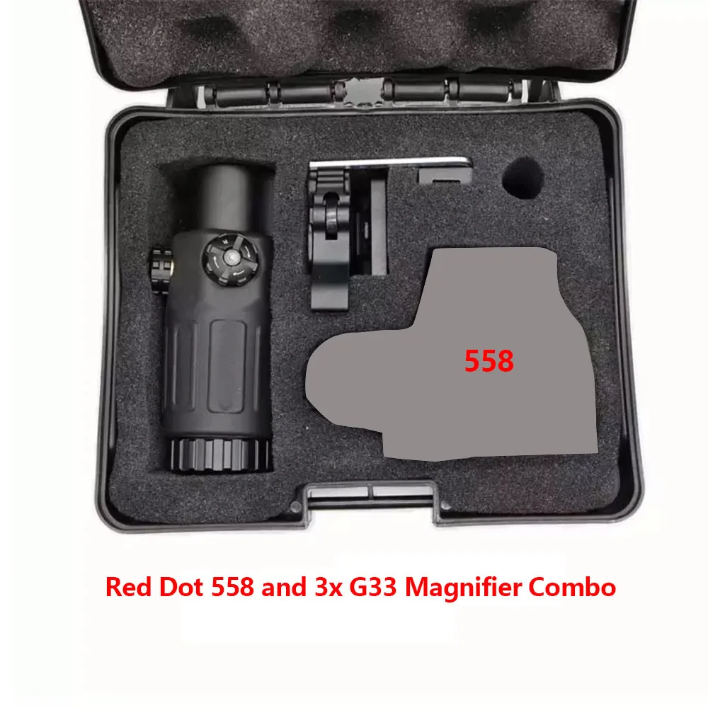 EXPS3 558 голографический красный точечный прицел и G33 G43 3X лупа Combo с креплением QD для