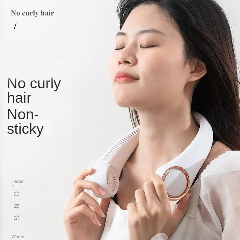 

Бесшумные шейные вентиляторы, портативный мини-веер без листьев, уличный летний объемный веер, перезаряжаемый трехскоростной спортивный в...