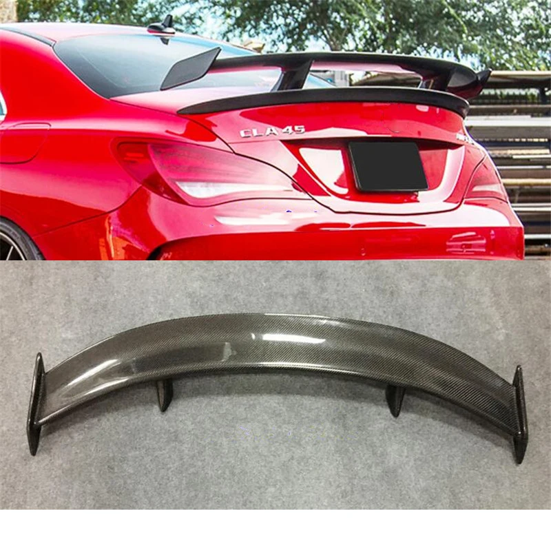 

CEYUSOT FOR GT Style Real Carbon Fiber Spoiler Benz CLA W117 CLA180 CLA200 2013-2020 Car Trunk Rear Spoiler Wings Lip Accessory