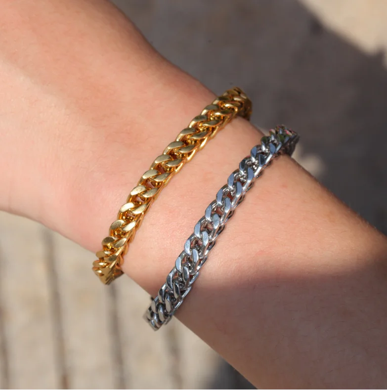 

ANGLANG Luxury Women Mens Snake Chain Bracelets Jewelry Sparking Stainless Steel Gold Bracelet Anniversary Fine Bracelet Gift