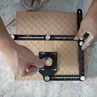 Алюминиевая складная линейка для измерения углов, профессиональный инструмент для изготовления деревянных плиток, 2019