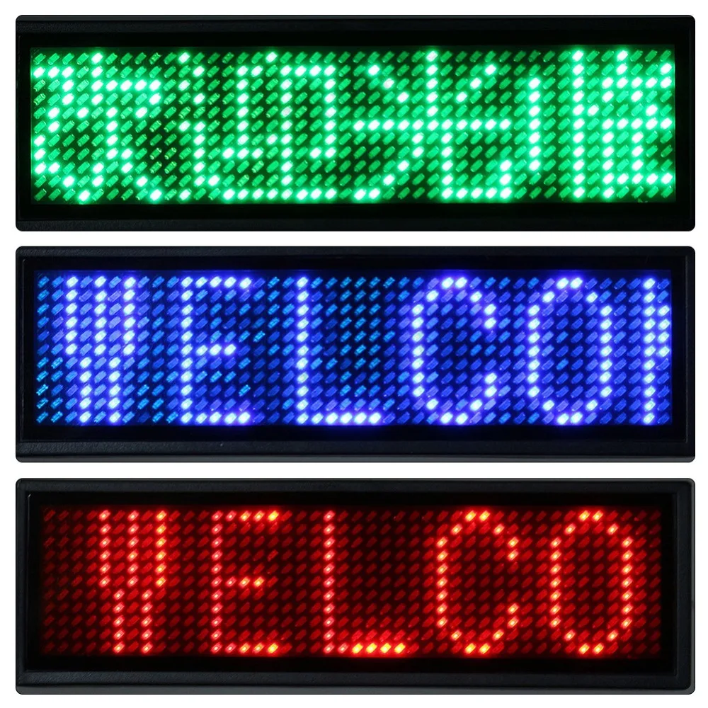 Перезаряжаемые светодиодный именной ярлык Мини цифровой программируемый