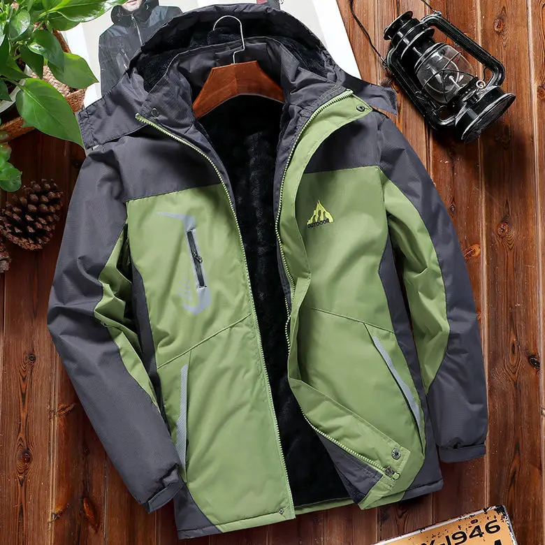

Autumn And Winter Plush Assault Jacket Cotton Jacket Men's And Women's Waterproof Jacket Work Clothes Cotton Jacket