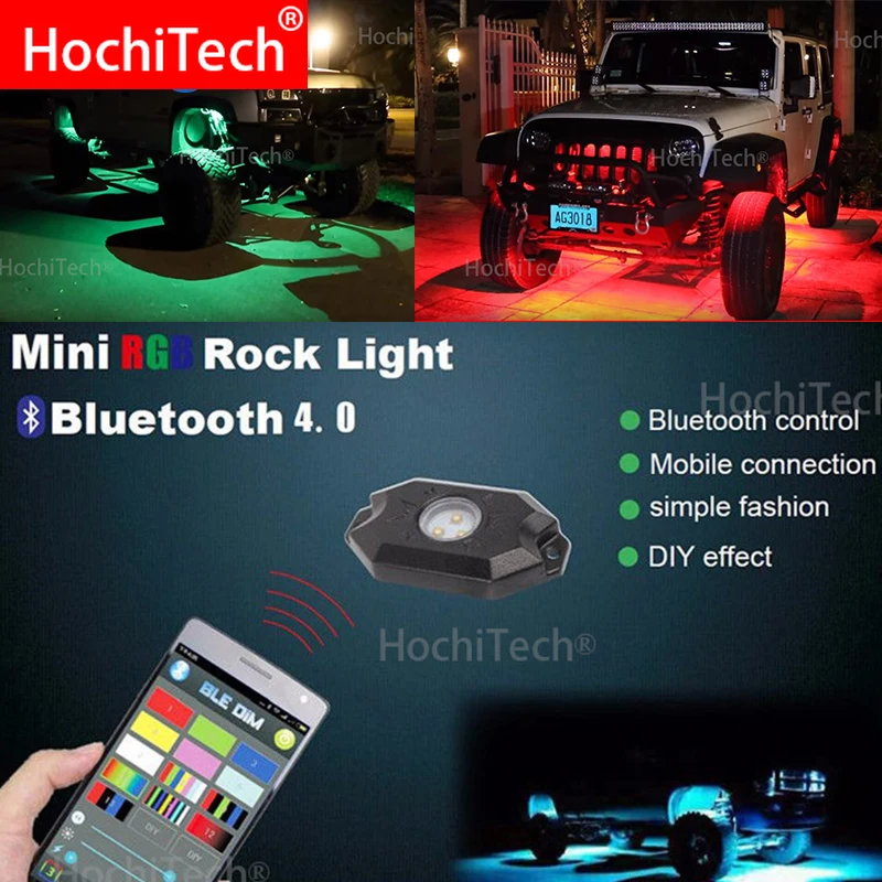 RGB светодиодные горные фонари Bluetooth управление многоцветный неоновый