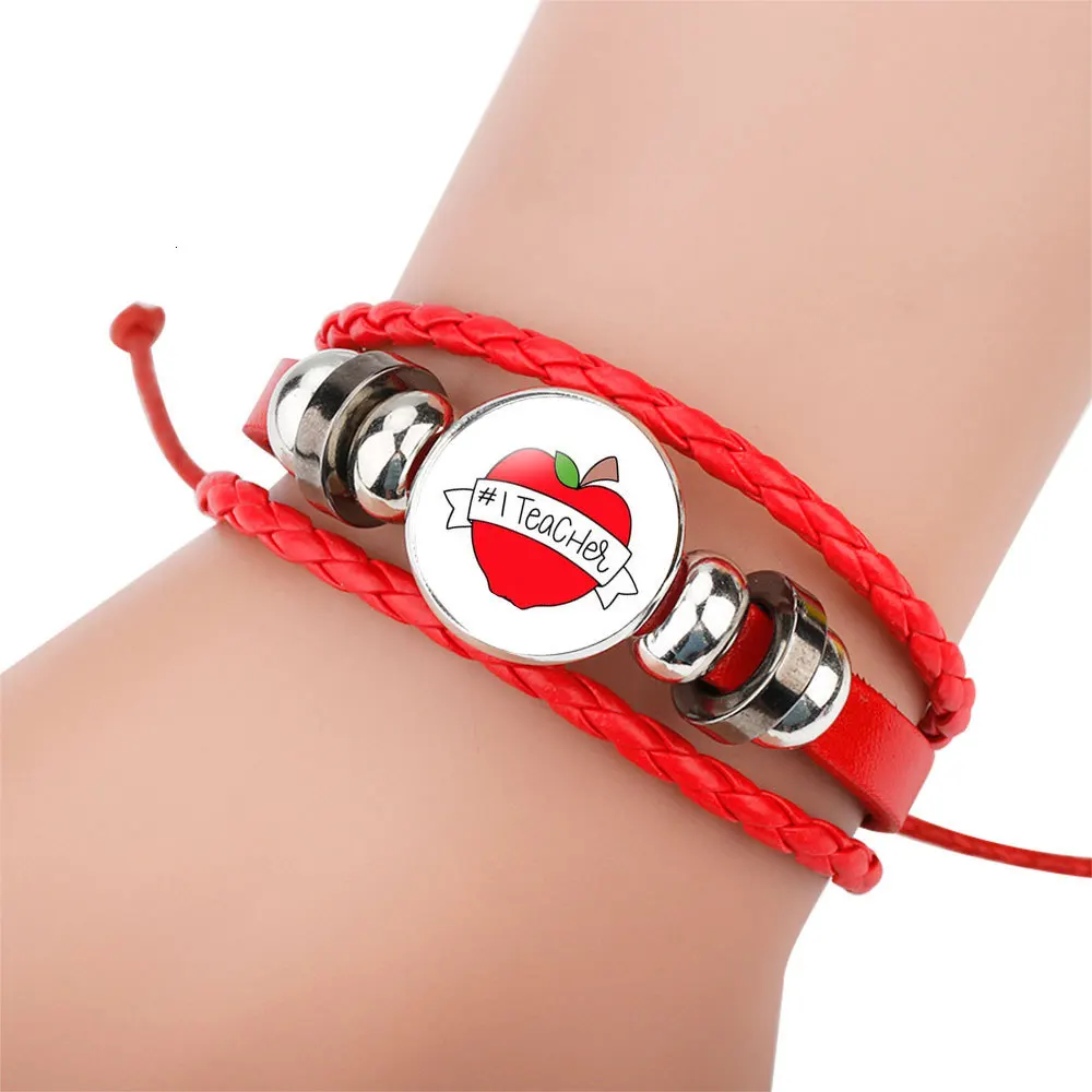 Супер браслеты из кожи для учителя ручная работа Воловья кожа плетеные новый