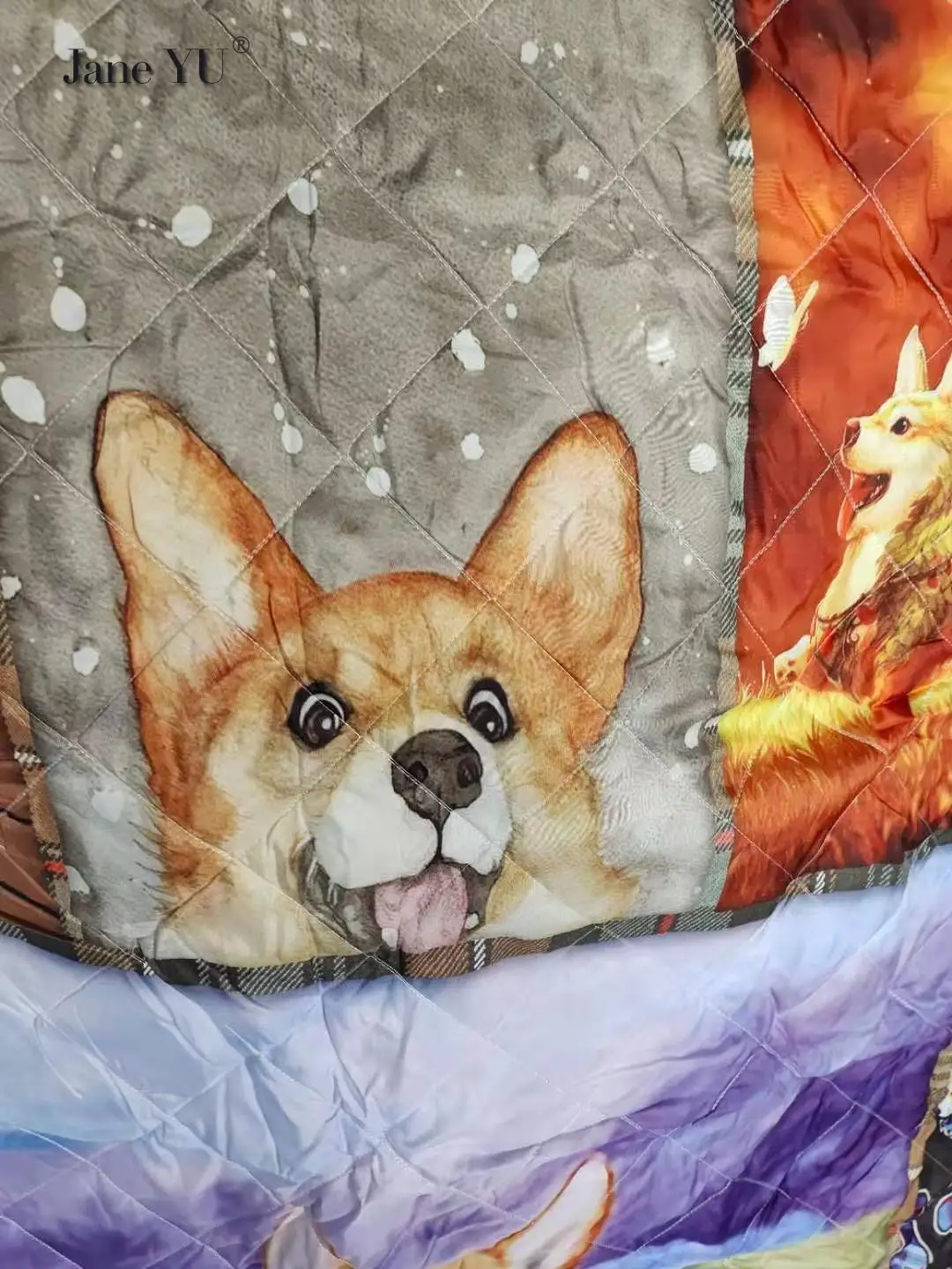 Одеяло JaneYU с принтом милой собаки индивидуальное одеяло на заказ двойное