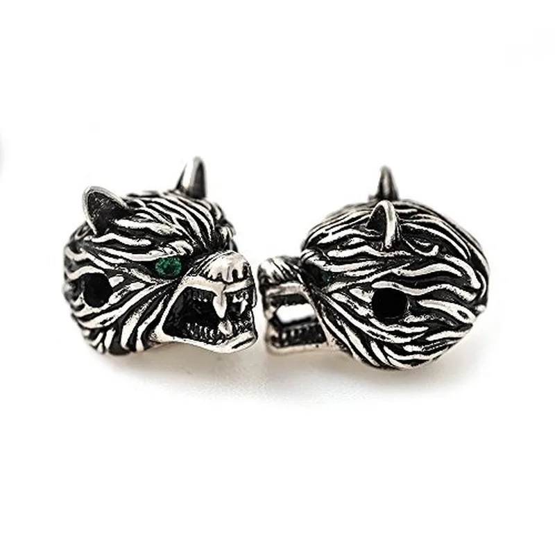 Magic fish Cubic Micro Pave CZ Bead Southbeat bronze wolf head men's bracelet jewelry beads DIY 11 X14 mm paracord | Украшения и