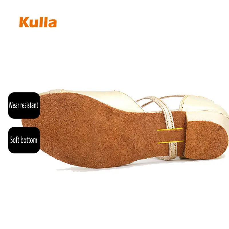 

Children Latin Dance Shoes Women Tango Salsa Square Heels Indoor Dancing Performance Woman Shoes Child's Dancing Shoes Wholesale