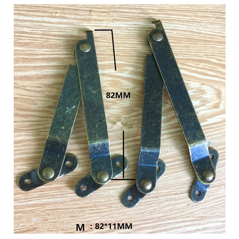 2 шт. Античная бронзовая крышка Поддержка петли коробка для хранения дисплей