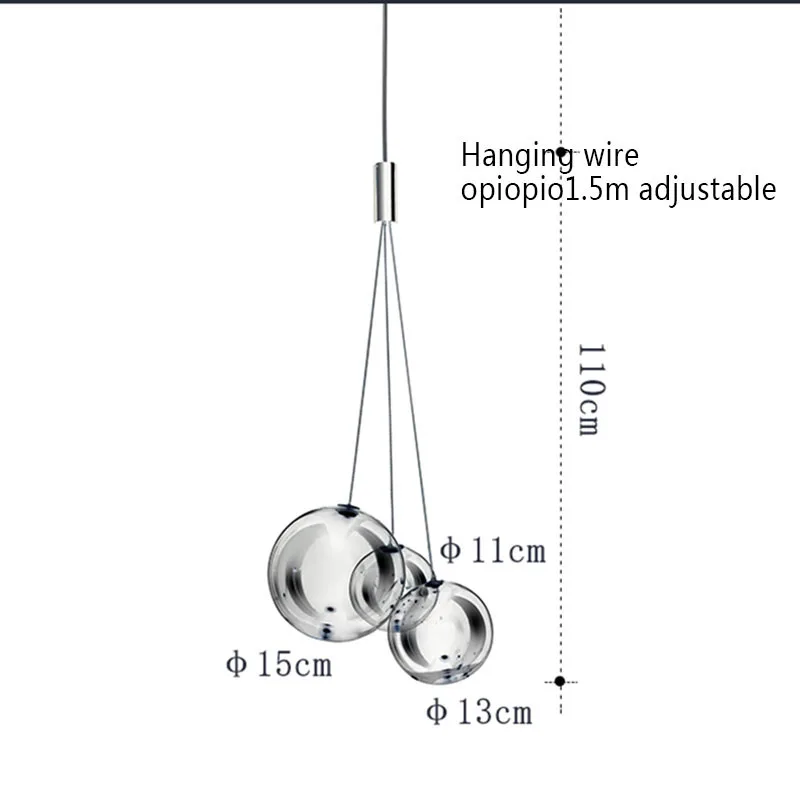 

Nordic Glass bubble Pendant Lights Lighting Bar Pendant Lamp Dining Living Room Bedroom Loft Home Decor Hanging Light Fixture