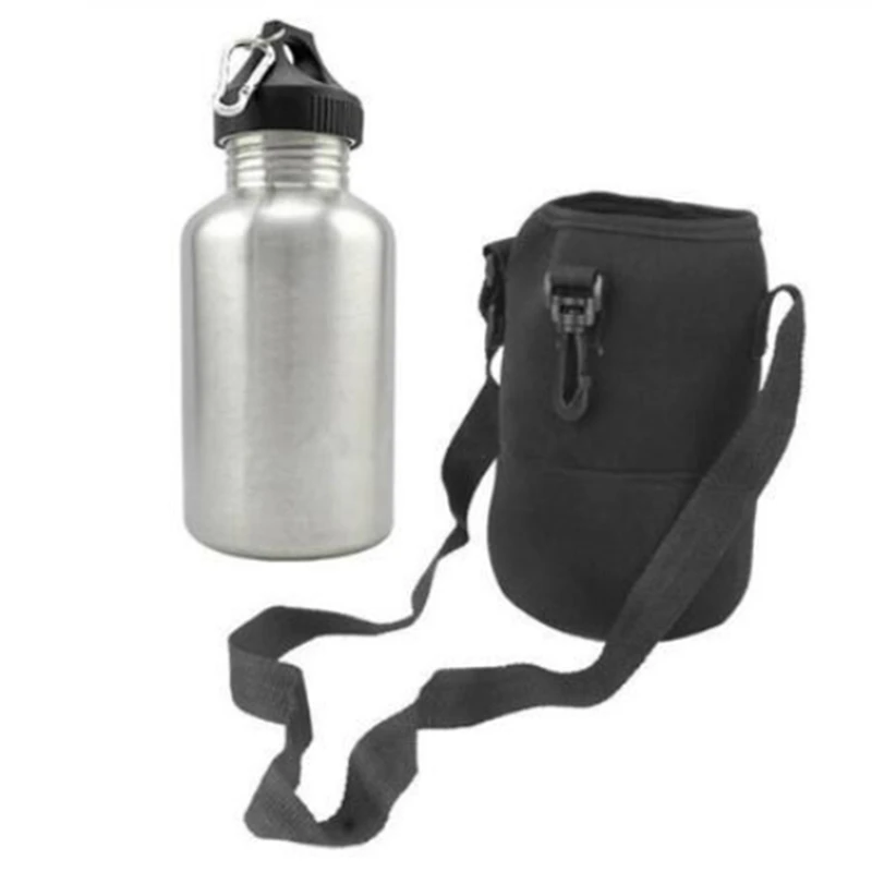 

Portable Creative 304 Stainless Steel 2000Ml Hiking Sports Drink Water Bottle 2L, 1 Set of Protective Bag with New Hook