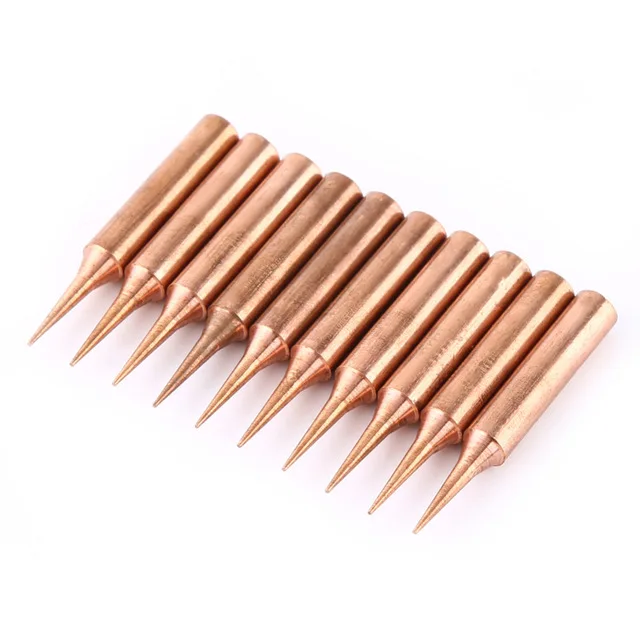 

10Pcs pure copper Iron tip 900M-T Low Temperature Soldering Iron Solder Tips for hakko soldering rework station soldering iron
