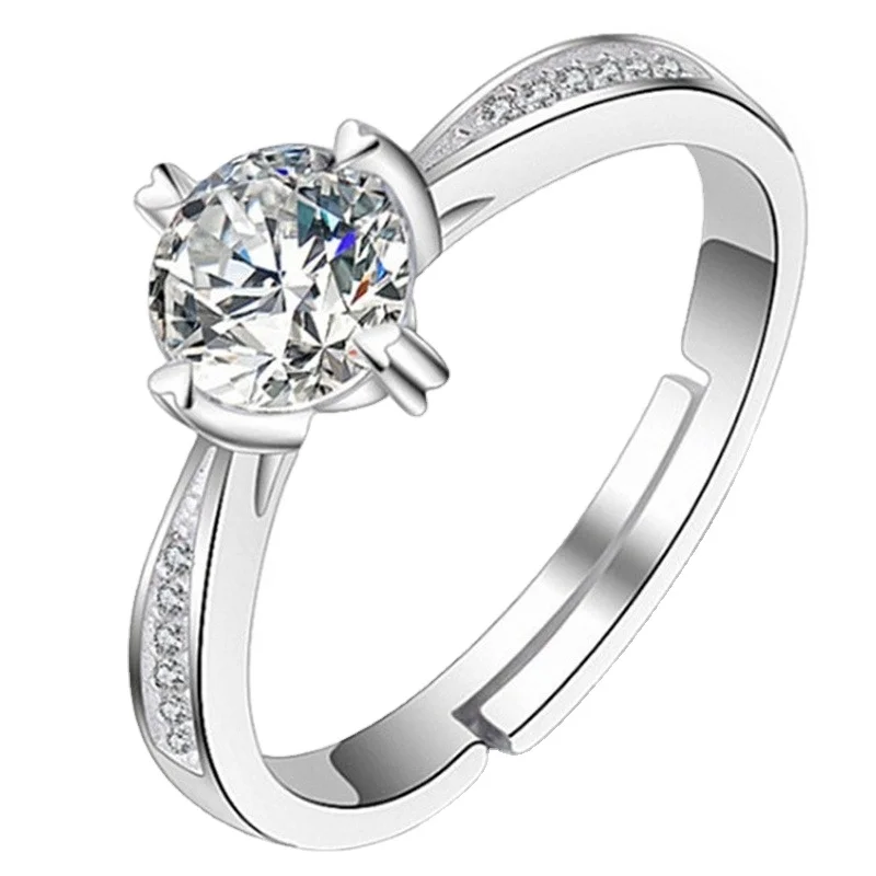 

Euro American Style Fashion 1 Carat White Diamond Ring Engagement Wedding Size 6-11