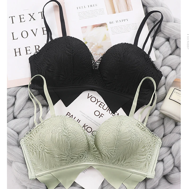 Свежий зеленый собранный без стального кольца нижнее белье для девушек и