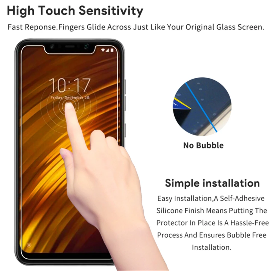 Закаленное стекло для Xiaomi PocoPhone F1 Защитная пленка экрана Redmi 7A 6A 5A 4X S2 Note 5 защитное