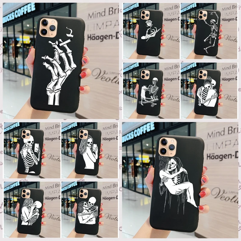 

For Meizu 15 Lite 16 16t 16s 16x 16xs 17 18 Plus Pro Case Horrible Skull Bones Pattern Silicone Mobile Phone Back Cover