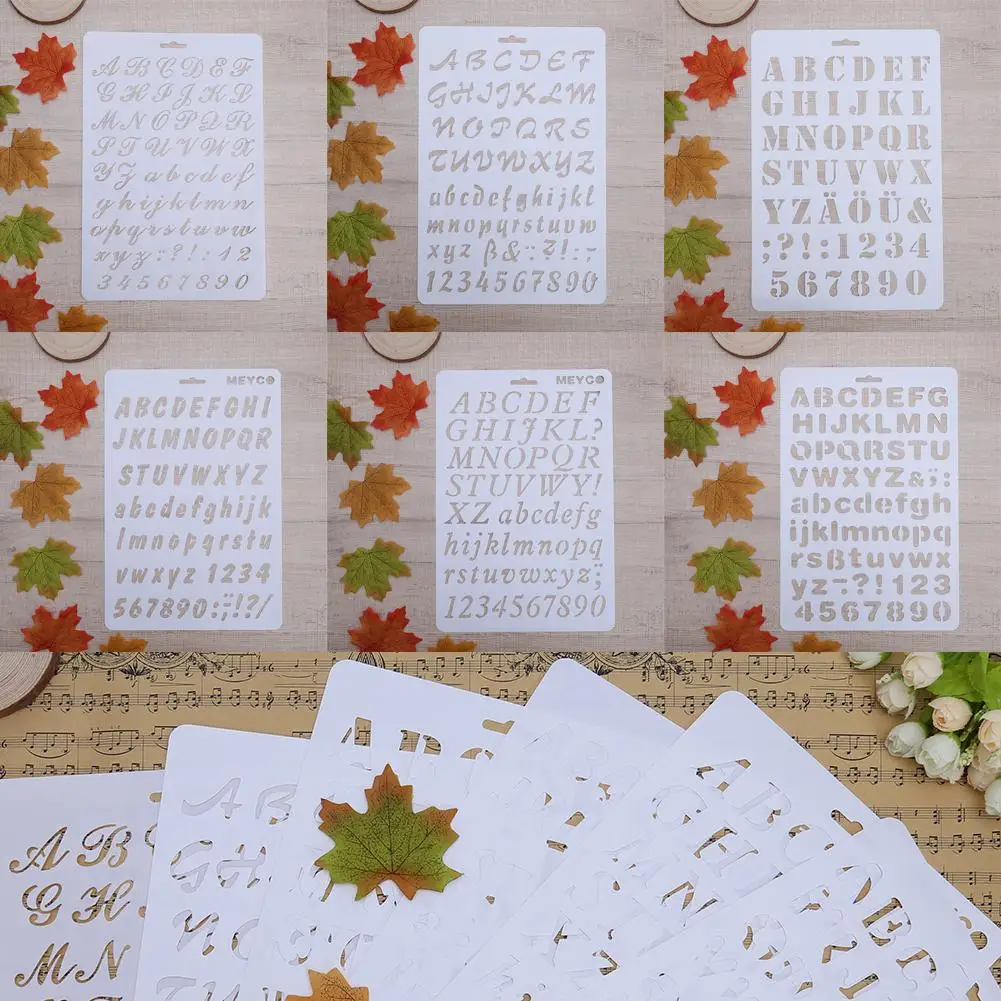 

Lettering Stencil Letter Alphabet Stencils Painting Paper Craft Number Word for Scrapbooking Album Decoration Craft Die Cut