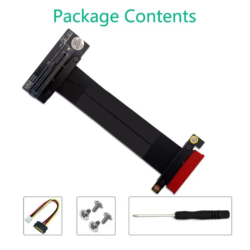 

SFF-8639 U.2 90 to PCI-E 3.0 4X Ribbon Extender Cable for U.2 NVME SSD