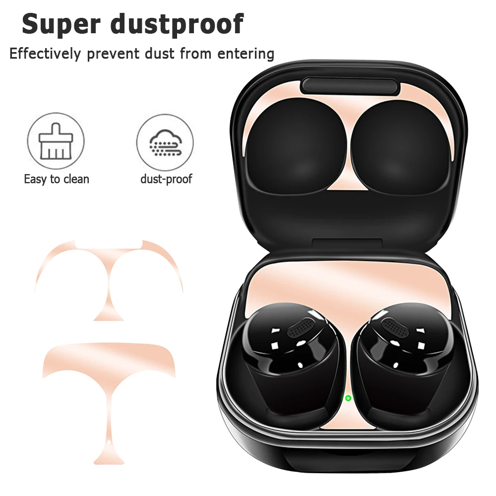 

Skin Protective Sticker for Samsung Galaxy Buds Pro Metal Dust Proof Sticker for Galaxy Buds Pro Earphone Charging Box Bags Case