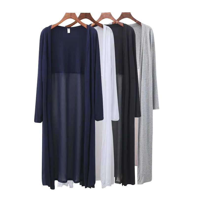 

Thin Spring Summer Sleepwear Robe Women Modal Long Sleeve Cardigan Bathrobes Female Casual Loose Nightwear Kimono Night Gowns