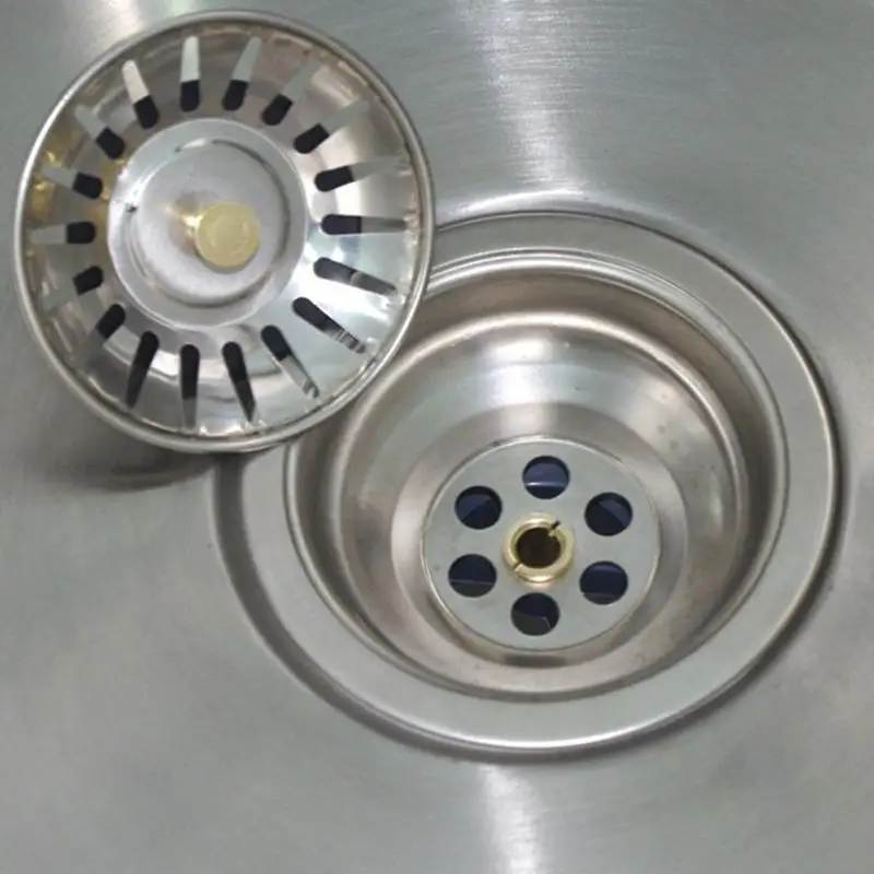 

Stainless Steel Kitchen Sink Strainer Water Basin Sink Drainer Strainer Leach Basket Waste Plug Stopper Filter Sink Accessories