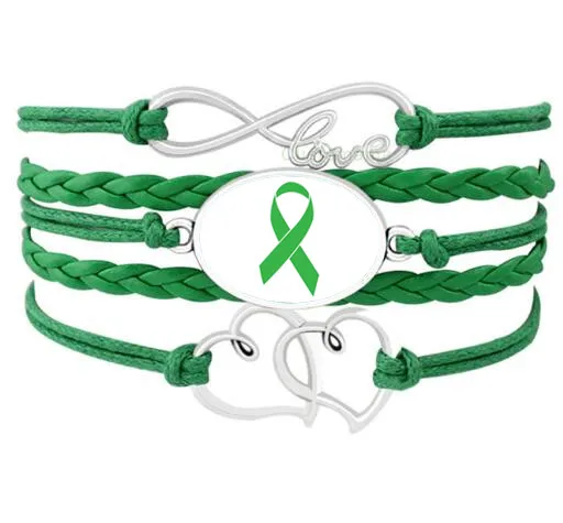 ДЦП знание потребителей о зеленой лентой со словами OWL Love Infinity очаровательные