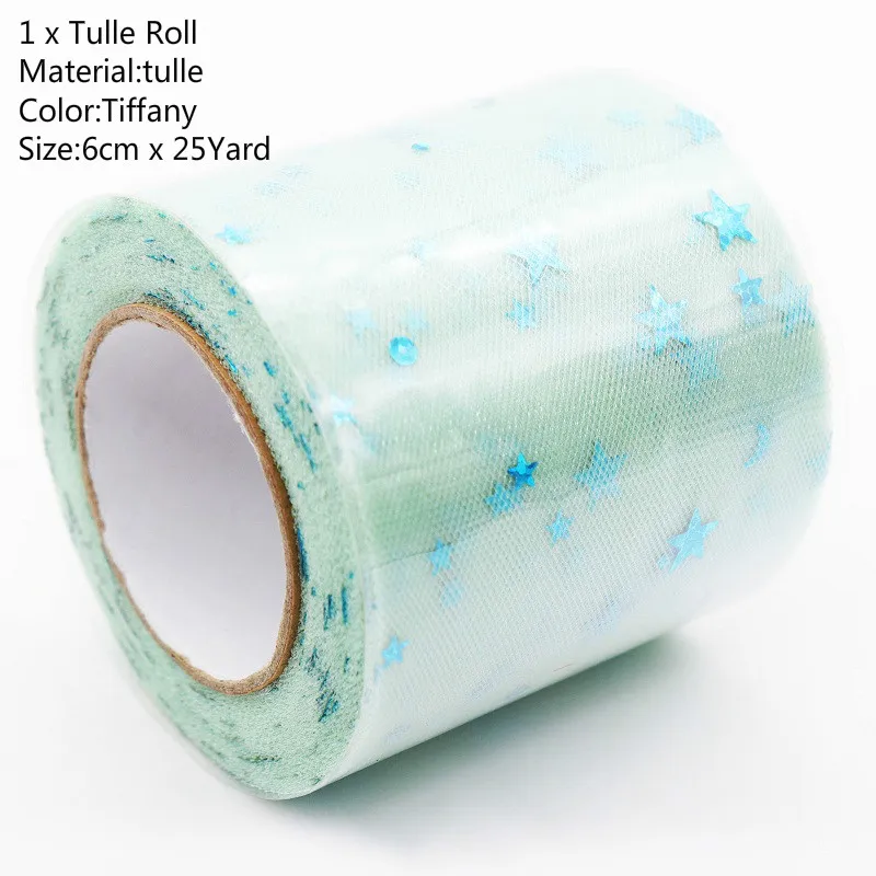 25Yard Tiffany Фатиновая юбка-пачка в рулоне, 15 см, 100 ярдов, сделай сам подарочная упаковка для дня рождения, вечеринки, Рождества, свадьбы, для детей - Color: 25Yard Tiffany