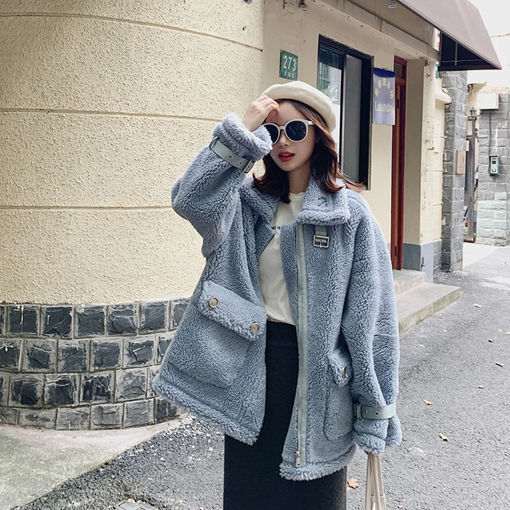 Женская зимняя куртка из искусственного меха новинка 2021 осенне-зимнее пальто