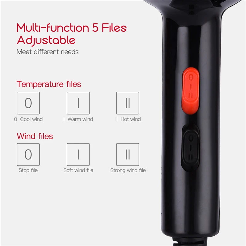 Фен профессиональный с сисветильник светом и отрицательными ионами 5000 Вт|Фены