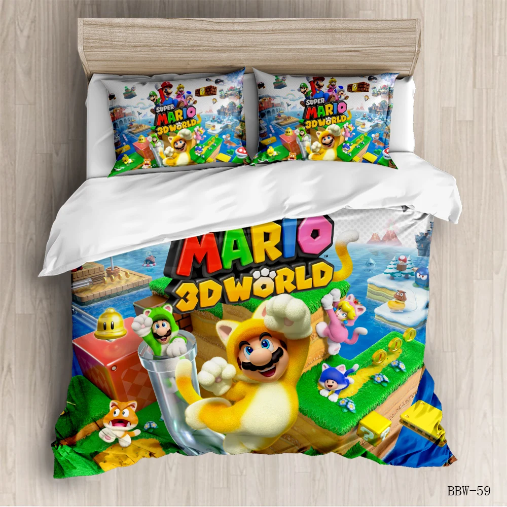 2020 New Super Mario Bros. Комплект постельного белья для детей с милым рисунком персонажа