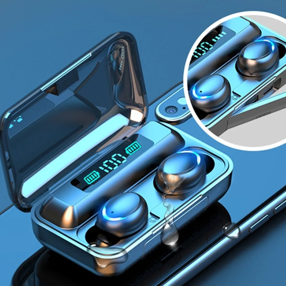 

Wireless headset TWS, stereo headset 5.0 and Bluetooth, audio, hands-free, and