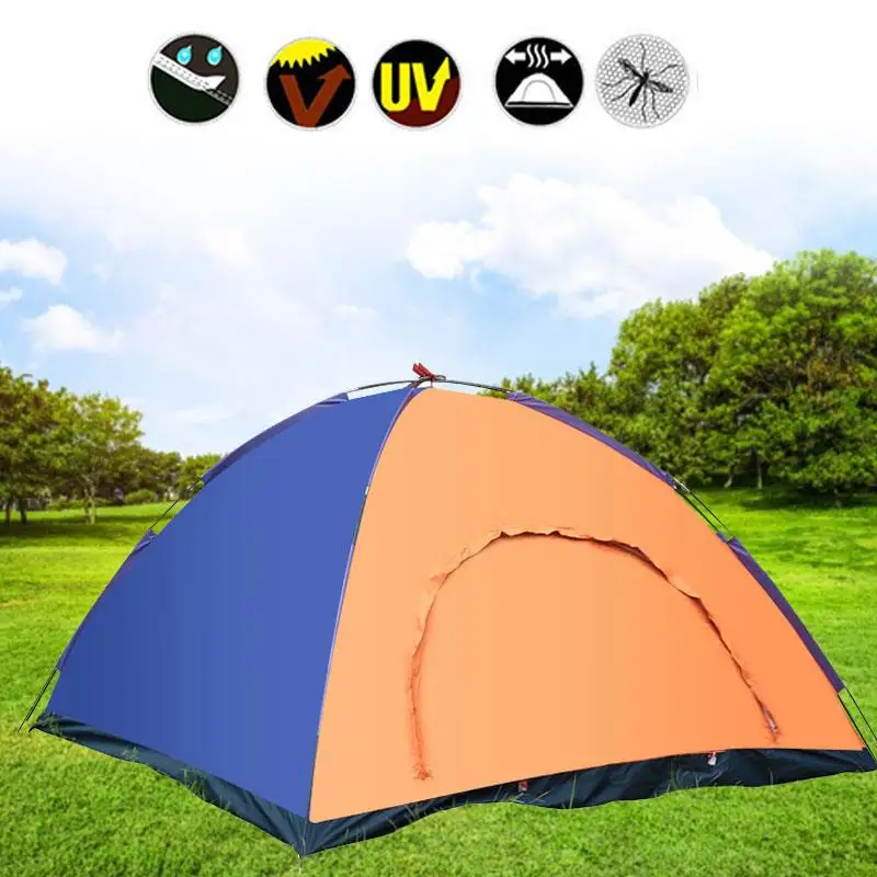 Большая семейная складная палатка из ткани Оксфорд на 2 5 человек для пеших