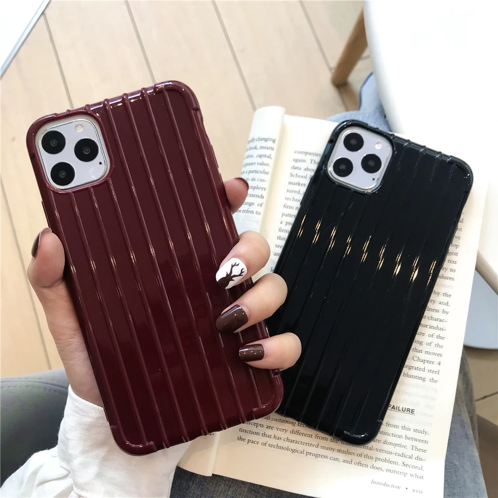 Яркий глянцевый противоударный 3D чехол для багажника из ТПУ iphone 11 Pro MAX XS XR X SE 5 5S 6 6s