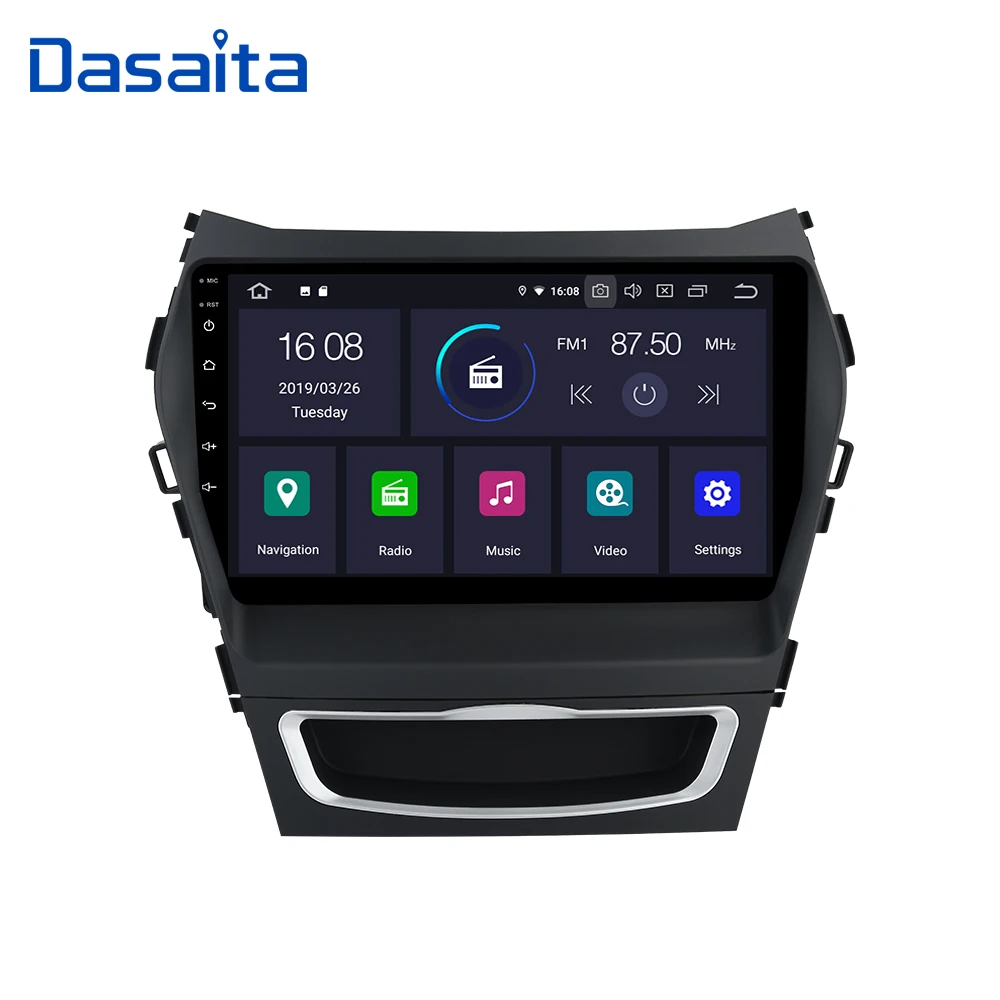 Dasaita " Радио Android 9,0 Автомобильный gps плеер Navi для hyundai Santa Fe IX45 2013- Bluetooth wifi TDA7850