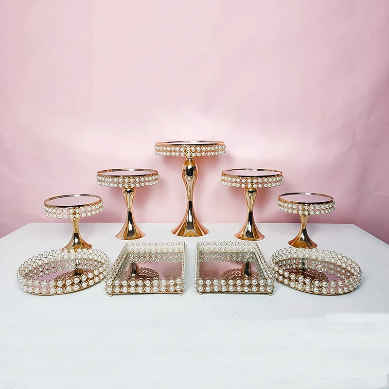 3 шт. 9 Кристальные зеркальные подставки для кексов подставка торта с