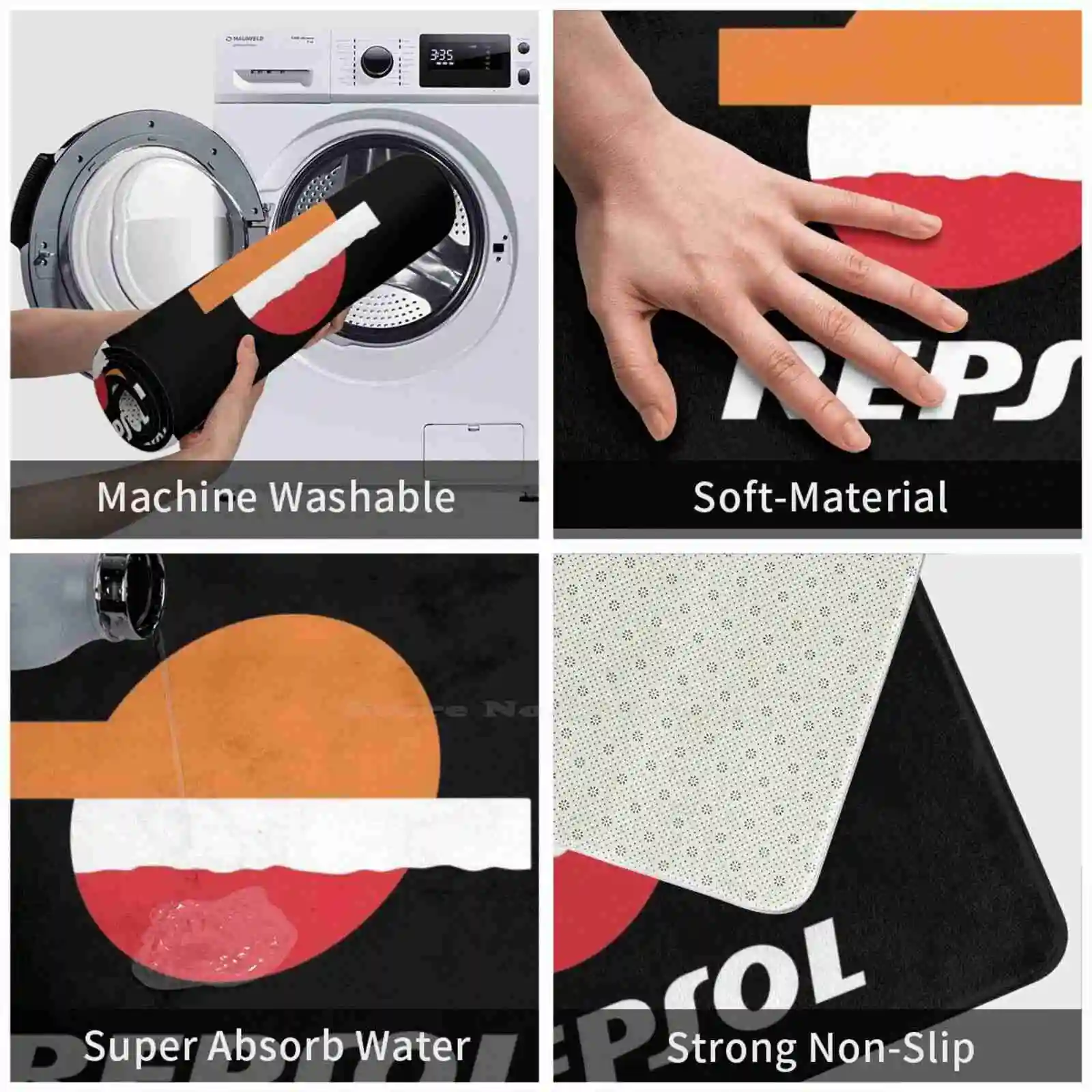 Repsol наклейка на рубашку маска мягкий дом семейный Противоскользящий коврик