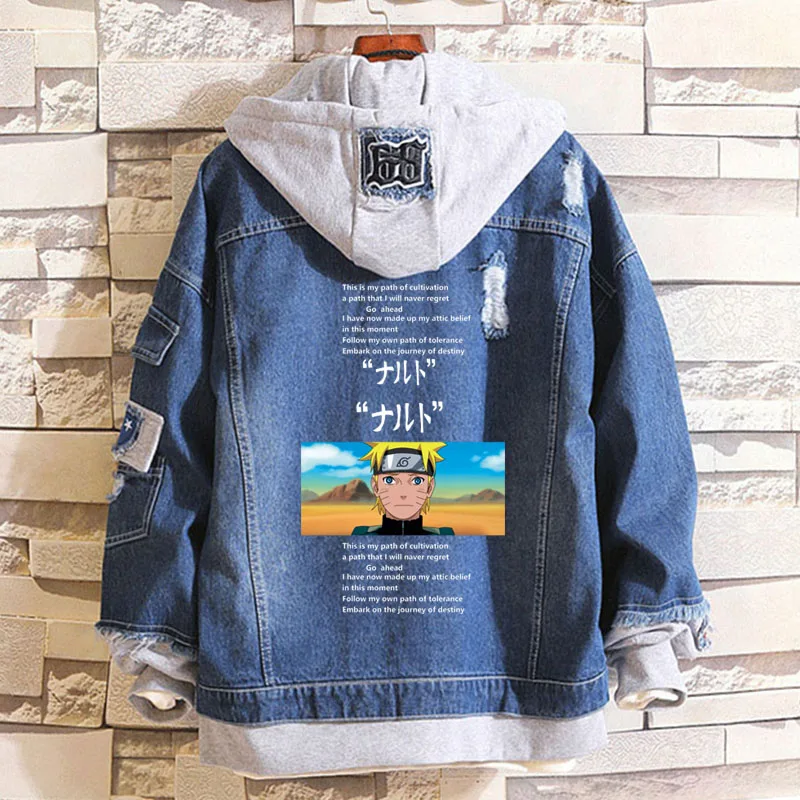 

Men Denim Jacket Streetwear Hip Hop Men's Hooded Jean Jackets Male Casual Loose Outerwear 2021 New Spring Fashion Slim Fit Coat