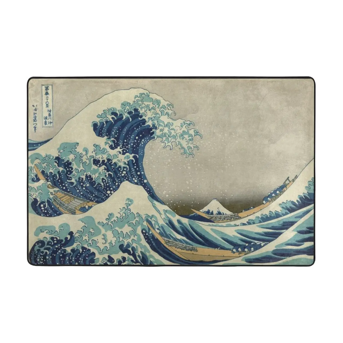 

The Great Wave Off Kanagawa Doormat Carpet Mat Rug Polyester Non-Slip Floor Decor Bath Bathroom Kitchen Living Room 60x90