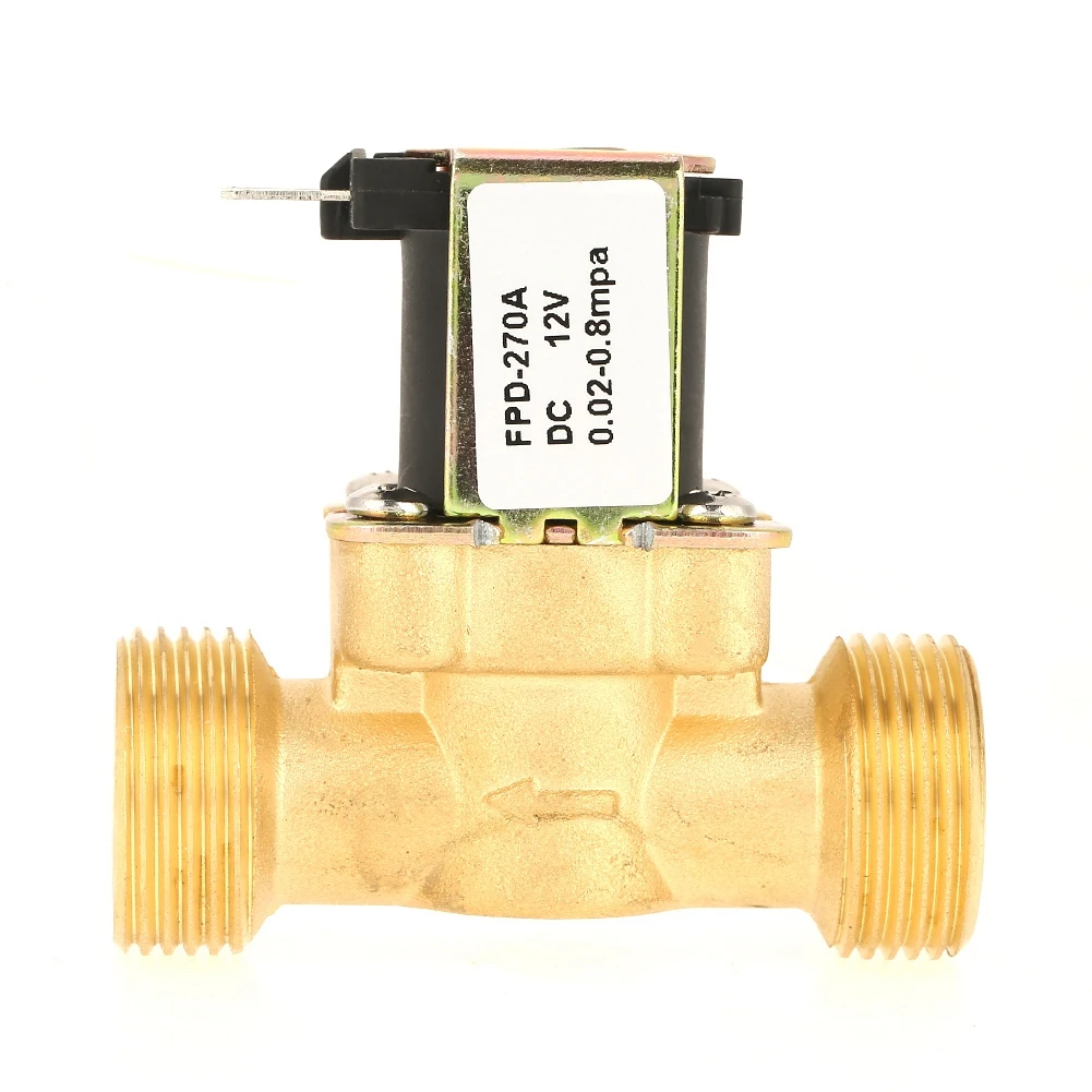 1 шт. DC12V G3/4 нормальный закрытый латунный Электрический магнитный