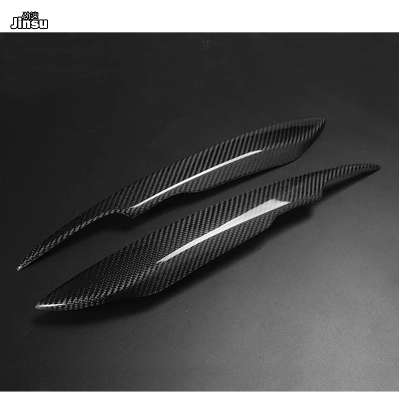 Углеродное волокно накладка на переднюю фару наклейка для Audi A4 B7 2005-2008