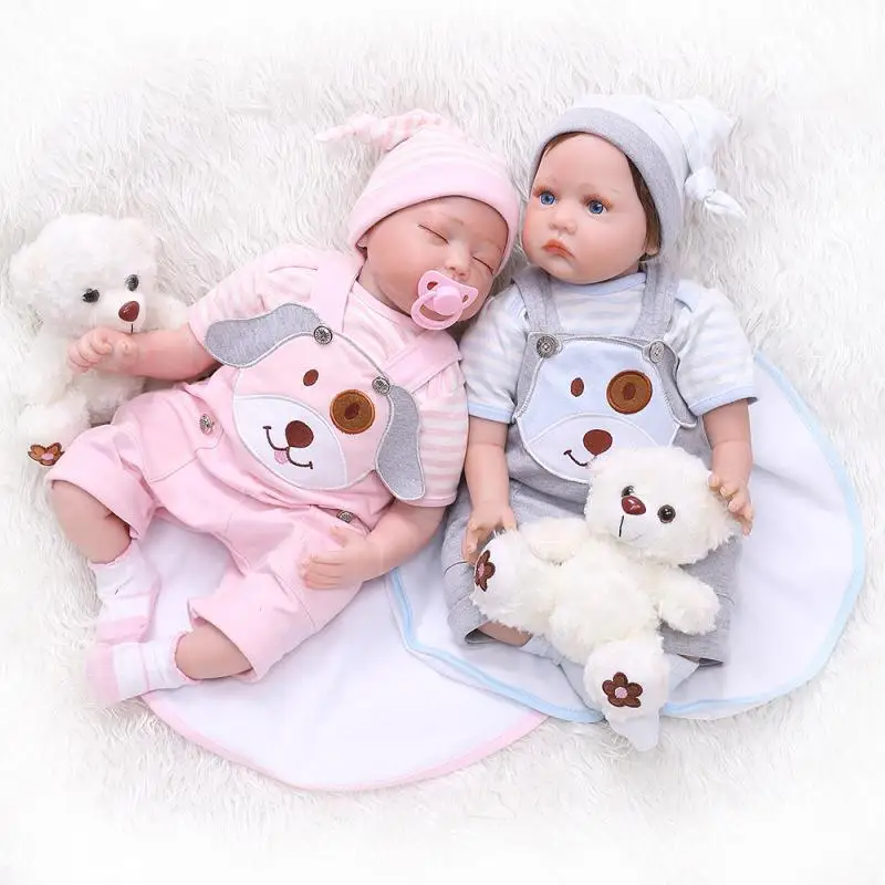 

21.5 Inches 55 cm Soft Silicone Reborn Toddler Doll Lifelike Doll Realistic Baby doll Birthday Christmas Gift for Children