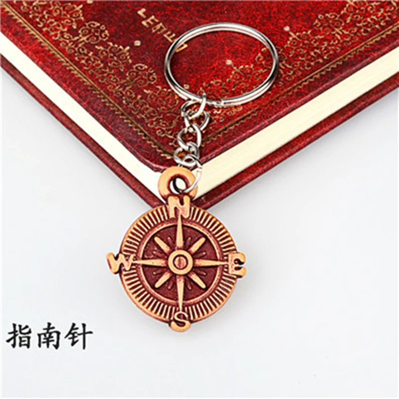 Брелок для ключей 25 мм деревянная гравировка подвеска с компасом 5 шт. | Украшения