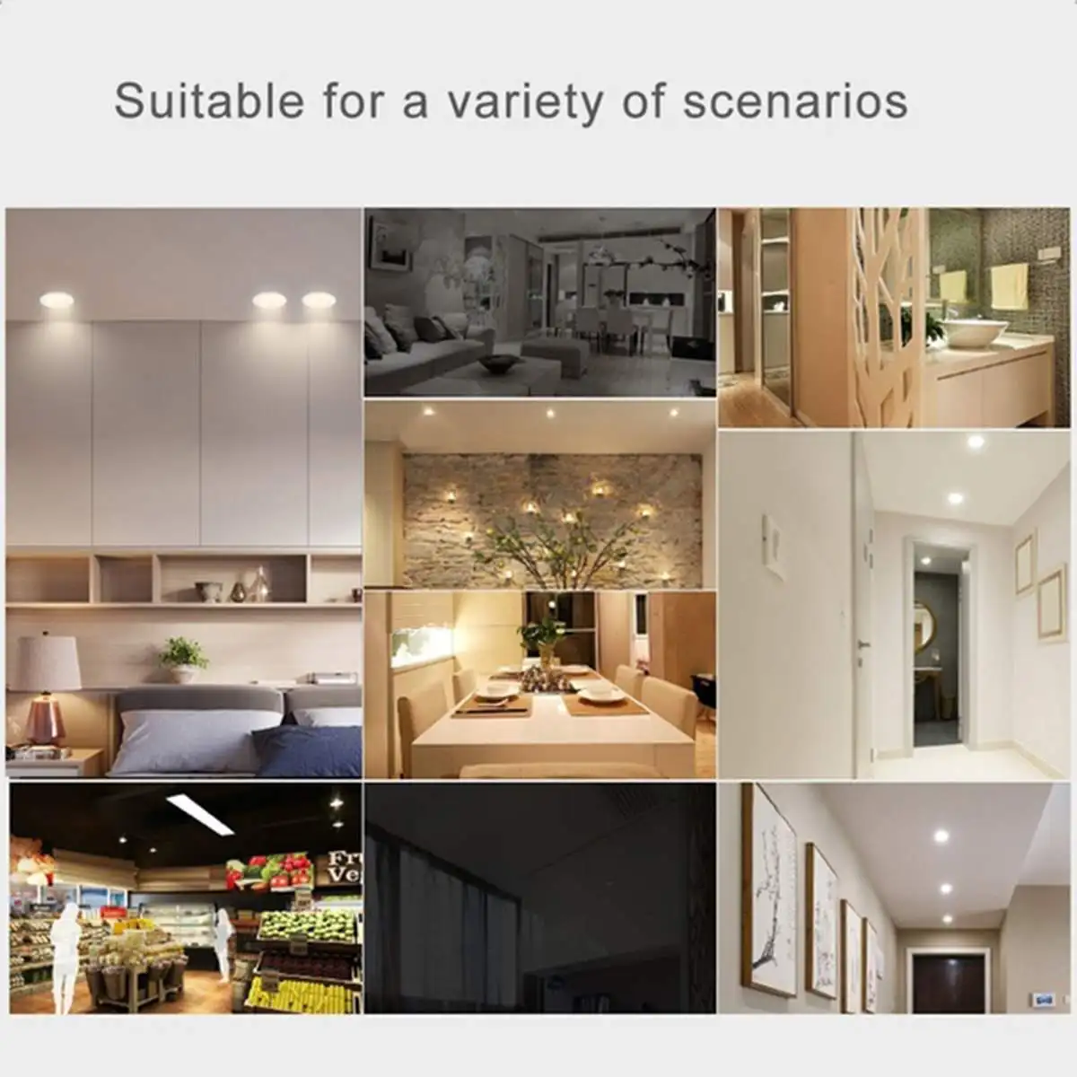 

AC 220V LED Downlight Recessed Round LED Ceiling Lamp 3W 5W 7W 9W Indoor Lighting Warm White Cold White