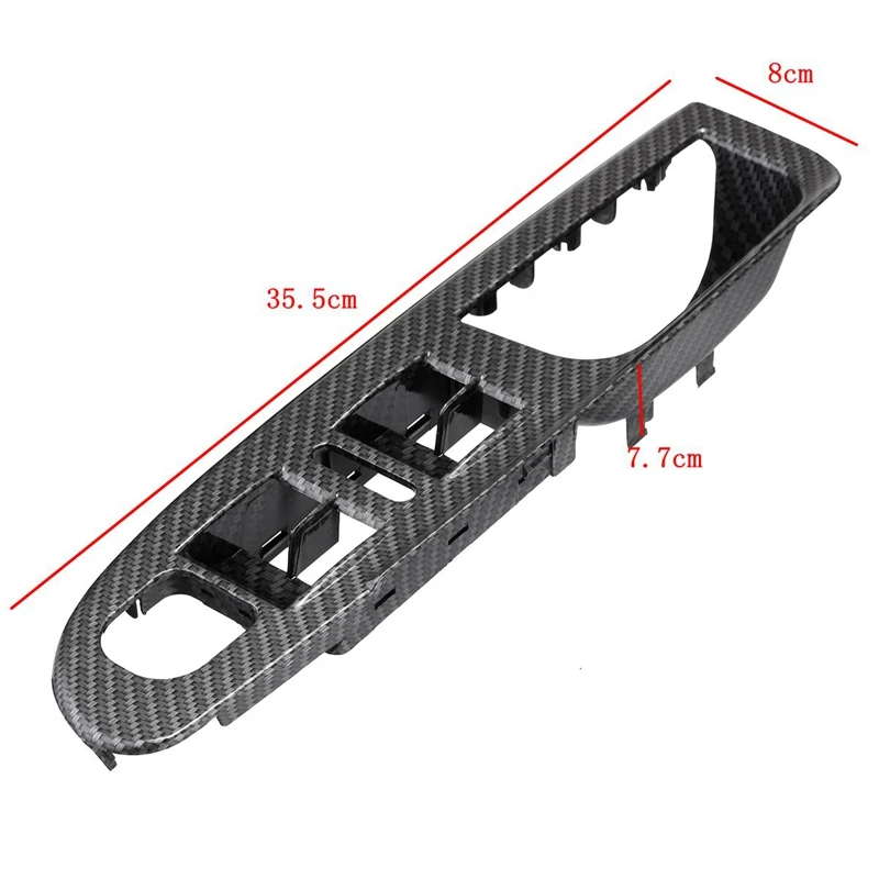 Carbon Fiber Look Master Window Door Switch Panel Trim Bezel for 2006-2010 Passat B6 3C1867171