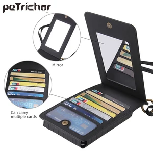daily phone pocket case small shoulder bag for women alligator pu leather mini crossbody messenger ladies card bags with mirror free global shipping