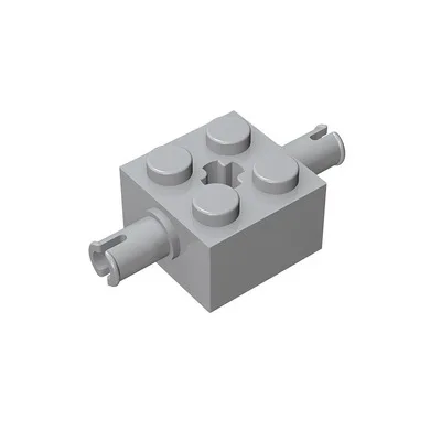 

Small particle scene building block moc-2x2 brick two sides pin bolt central axle hole brick high brick assembly toy parts