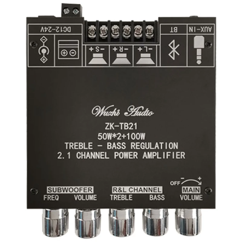 

ZK-TB21 TPA3116D2 Bluetooth 5,0 сабвуфер усилитель плата 50 Вт x 2 + 100 Вт 2,1 каналов мощность аудио стерео усилитель плата