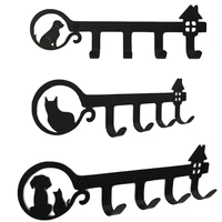 iron keychain for wall cat and dog organizer decorative house wall key holder key hanger for front door wall keychain