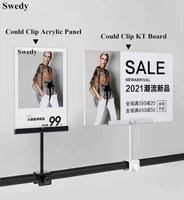 a4 metal promotional price tags poster sign holder frame 8 5 x 11 inches shelf pop clip ads display stand for clothing stores